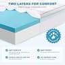 MASVIS 4-Inch Dual Layer Gel Memory Foam Mattress Topper with Pillow Top