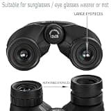 Occer 12x25 Compact Binoculars for Backcountry Hiking and Pocket Carry