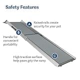 PetSafe Happy Ride Telescoping Aluminum Dog Ramp for Car Side Doors, 300 lbs Limit