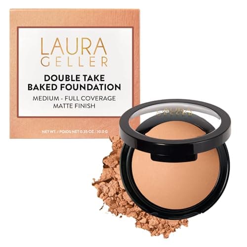 Laura Geller New York Baked Double Take Powder Foundation Makeup, Medium