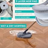 True & Tidy Dual Compartment Spin Mop System with Built-In Scrubbing Brush