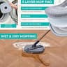 True & Tidy Dual Compartment Spin Mop System with Built-In Scrubbing Brush