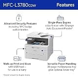 Brother MFC-L3780CDW Compact Color Laser All-in-One Printer with Touchscreen Display
