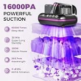 Amzany 5-in-1 Cordless Mattress Vacuum Cleaner with Built-In Humidity Monitor