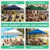 JEAREY Heavy Duty Outdoor Canopy Tent, 1-Push Instant Setup Commercial Shelter (10x10)