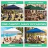 JEAREY Heavy Duty Outdoor Canopy Tent, 1-Push Instant Setup Commercial Shelter (10x10)