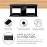 BYMECOST Under Desk Metal Laptop Storage Mount with Anti-Scratch Silicone Pads