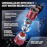 GIRAVO 100W 3-Speed Hot Water Recirculation & Water Pressure Booster Pump Combo