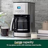 Cuisinart 14-Cup Programmable PerfecTemp Glass Coffee Maker DCC-3200NAS