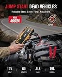 GOOLOO GP4000 4000A Peak SuperSafe Car Jump Starter with USB Quick Charge and Type-C Port