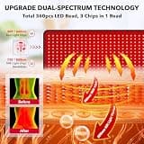 Large 31.5" x 11.8" Near Infrared Red Light Therapy Pad with 360 LEDs