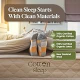 Cotton Sleep All Natural 11-Inch Organic Cotton and Wool Hybrid Mattress