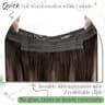 RUNATURE 20-Inch 100g Real Human Hair Wire Extensions with Lace Edge Weft