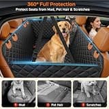 URPOWER Heavy-Duty Waterproof Dog Car Seat Cover and Back Seat Hammock