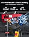 VEVOR 880lbs Electric Hoist System with 14 FT Wired Remote Control and 40-Foot Lift