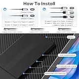 15.6-inch 1080P FHD Detachable Dual Laptop Screen Extender with 235-Degree Rotation