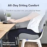 Cushion Lab Patented Pressure Relief Contoured Seat Cushion, Charcoal Memory Foam