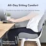 Cushion Lab Patented Pressure Relief Contoured Seat Cushion, Charcoal Memory Foam