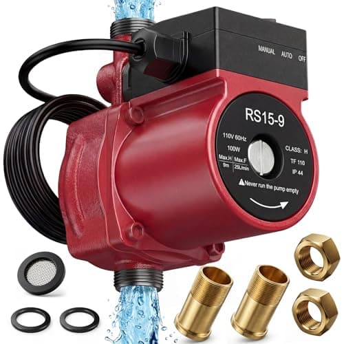 GIRAVO 100W 3-Speed Hot Water Recirculation & Water Pressure Booster Pump Combo
