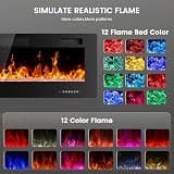 Electactic 50-Inch Ultra-Thin Whisper-Quiet Electric Fireplace Display