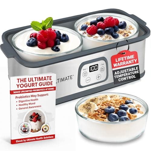 Ultimate Probiotic Yogurt Maker with Dual 1-Quart Bulk Glass Containers