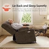 MCombo Model R7096 Extra Wide Fabric Power Lift Recliner with Curved Back