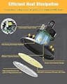 JC-LGL 240W UFO LED High Bay Light, 36,000lm 0-10V Dimmable Fixtures, 6-Pack