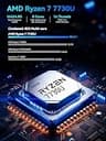 GMKtec M5 Ultra Mini PC with AMD Ryzen 7 7730U, 16GB RAM and 512GB SSD