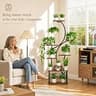 62-Inch 8-Tier S-Shaped Indoor Plant Stand with Full-Spectrum Grow Lights