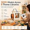 Entina Tina2C Compact Wi-Fi 3D Printer for Kids & Beginners with Smart App