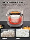 Toshiba Fuzzy Logic Rice Cooker with Dual Delay Timers and Keep Warm Function, 6-Cup