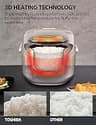 Toshiba Fuzzy Logic Rice Cooker with Dual Delay Timers and Keep Warm Function, 6-Cup