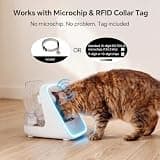 ePawDen Cordless Rechargeable Microchip Cat Feeder with Stainless Bowl