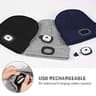 YunTuo Rechargeable 4-LED Winter Knit Beanie Cap with USB Flashlight