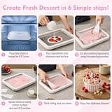 Premium Rolled Ice Cream Maker Kit with Recipe Book, Stainless Tray, and Spatulas
