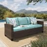 HERA'S HOUSE 3-Seat Outdoor Wicker Sofa with Heavy-Duty Steel Frame