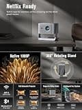 VISSPL A5 Smart 4K Supported Projector, 3000 ANSI Lumens, 360-Degree Rotating Stand