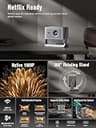 VISSPL A5 Smart 4K Supported Projector, 3000 ANSI Lumens, 360-Degree Rotating Stand