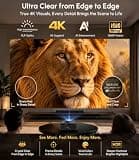 ZCGIOBN 2300 ANSI Smart Home Theater Projector with Android TV, AI Lighting & NFC