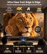 ZCGIOBN 2300 ANSI Smart Home Theater Projector with Android TV, AI Lighting & NFC