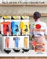 VEVOR 45L Triple-Tank Commercial Slushy Machine with Digital Temp Controls
