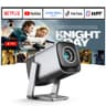 XuanPad Silver Smart Mini Projector, TOF Real-Time Auto Focus, Netflix App