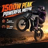 Likebike U12 Fat Tire Electric Bike, 1500W Peak Motor, 48V 20Ah Battery