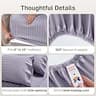 California Design Den 500 Thread Count Damask Stripe 100% Cotton Queen Sheet Set