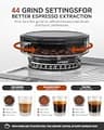 AMZCHEF Espresso Machine with Grinder & 190°F–201°F Temperature Control