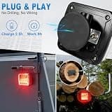 Solar & USB-C Magnetic Wireless Trailer Lights Kit with IPX6 Waterproof Rating
