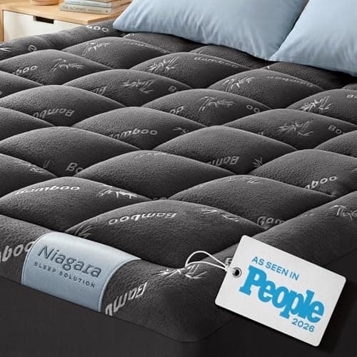 Niagara Sleep Solution Ultra-Soft Bamboo Pillow Top Mattress Topper for Back Pain