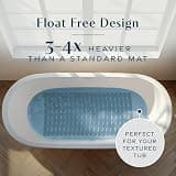 SlipX Solutions Weighted Non-Slip Bath Mat for Textured Tubs & Showers