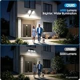 Ropelux 6000LM High Brightness Solar Flood Light with 5 Modes & Sensor