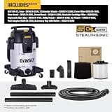 DEWALT STEALTHSONIC 10-Gallon Stainless Steel Wet/Dry Shop Vac, 5 Peak HP